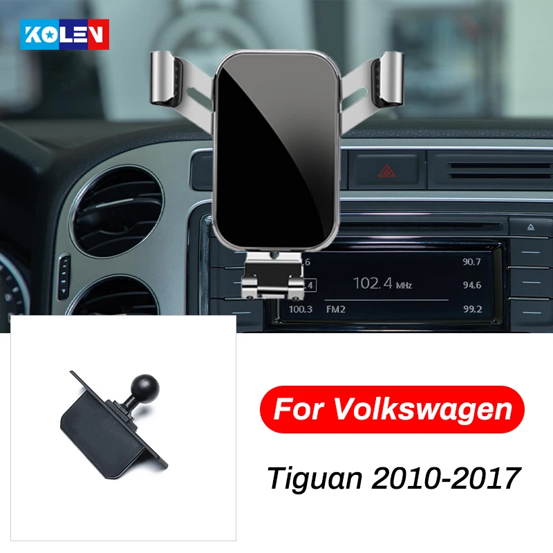for volkswagen tiguan 2010 2017 car mobile phone holder smart phone car gps air vent outlet bracket snap type navigation stand free global shipping