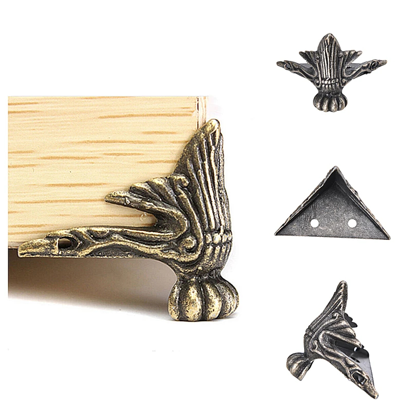 

4Pcs/Lot Decorative Jewelry Chest Gift Wood Case Feet Leg Corner Protector Guard Box Corner Protectors For Home Decoration