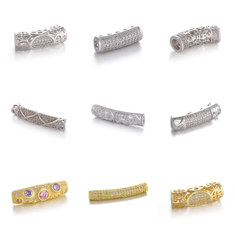 Бусины шармы Juya поделки из бисера ювелирные изделия золотые полые изогнутые