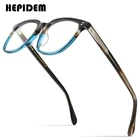 HEPIDEM Очки для мужчин и женщин из ацетатной оправы, квадратные Рецептурные очки для мужчин и женщин, оптические прозрачные очки для близорукости, 9114