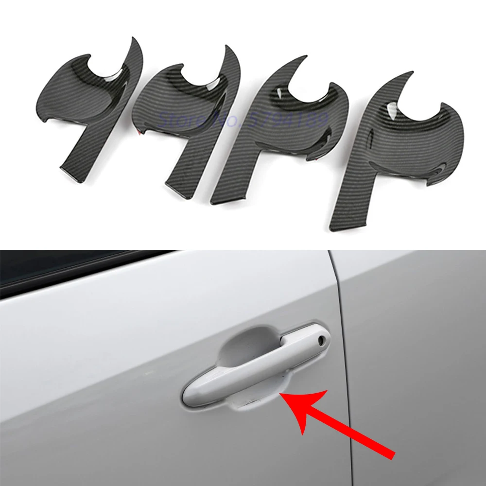 

For Toyota Rav4 2019 2020 Door Handle Bowl Cover Cup ABS Chrome Decoration Accessories