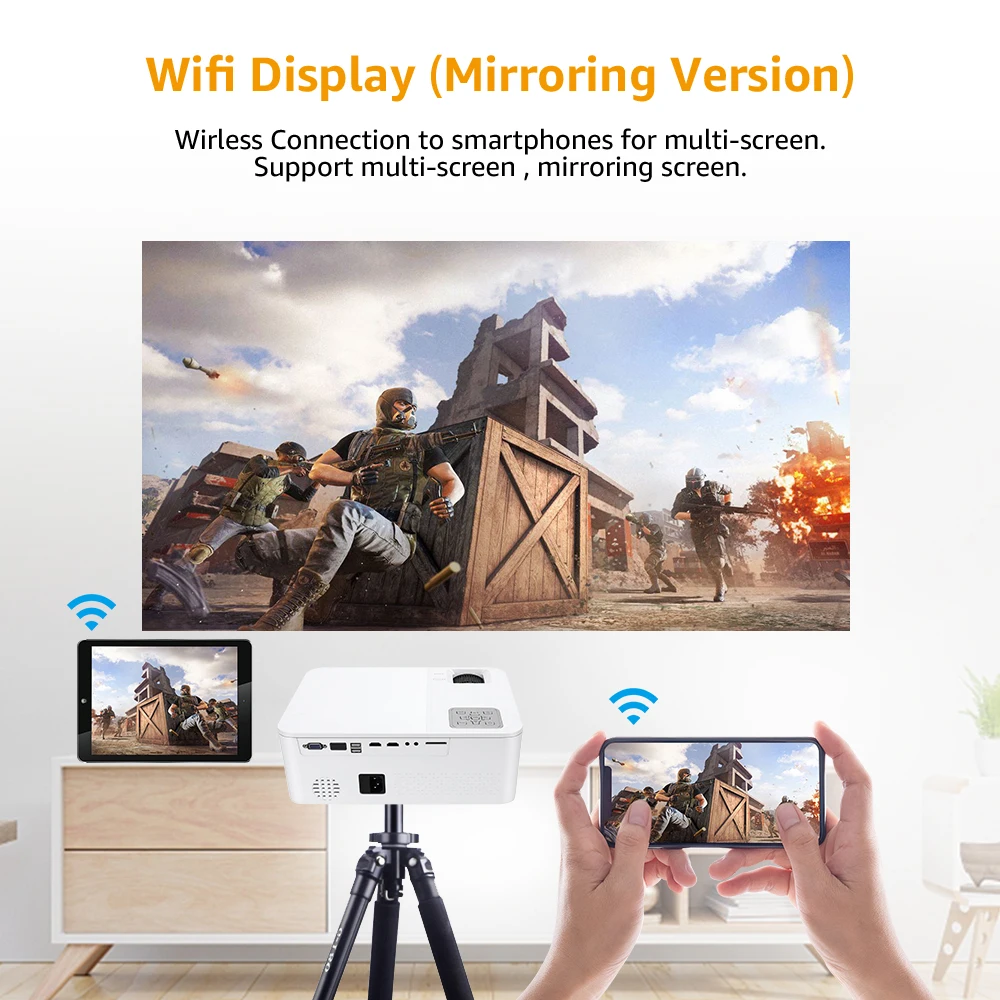 SVANUR Full HD Projector Native 1080P Support 4K Beamer 8500 Lumens Bluetooth 3D 5G AC3 for Video Home Theater | Электроника