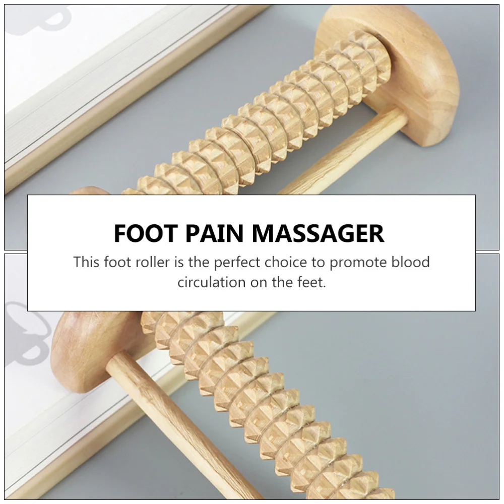

Food Acupressure Roller Wood Massager Relaxation Stress Relief Pedicure Tool
