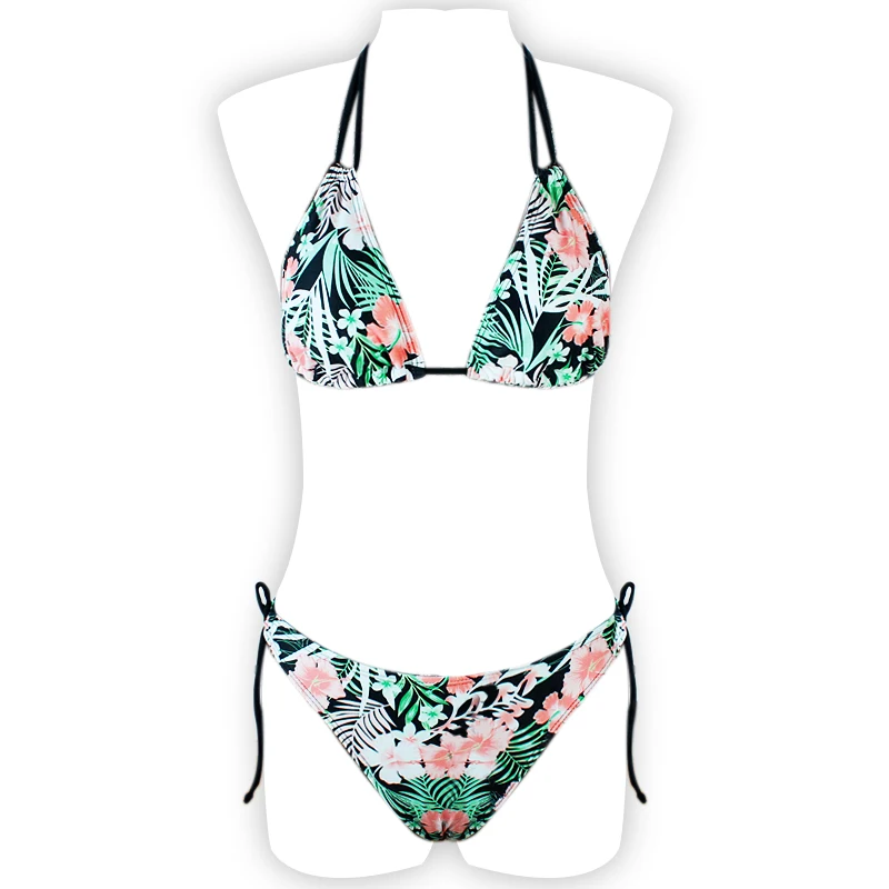 

Bikini Set 2021 New Sexy Bikini Micro Swimwear Women Swimsuit Bandage Beachwear Floral Print Bathing Suits Two Piece Set Summer