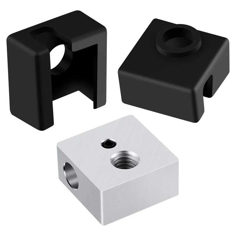 

3Pack 3D Printer Heater Block Silicone Cover MK7/MK8/MK9 Hotend for Creality CR-10,10S,S4,S5,Ender 3, Ender 3 Pro,ANET A8