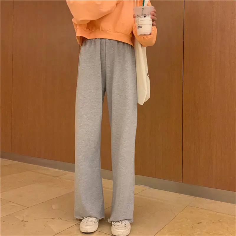 Брюки Alien Kitty женские прямые с эластичным поясом повседневные штаны завышенной