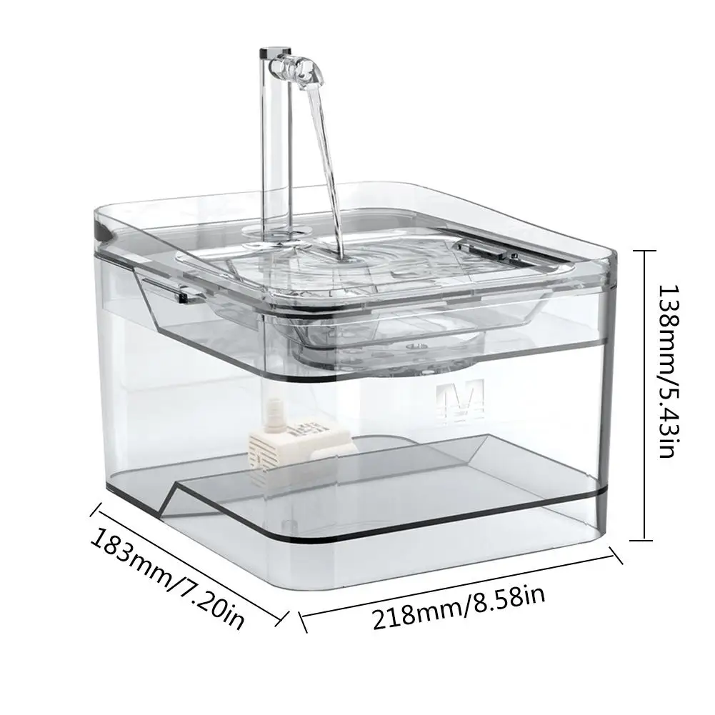 

Automatic Cat Water Fountain Dog Water Dispenser Transparent Intelligent Induction Drinking Bowl Silent Pet Feeder Drink Filter