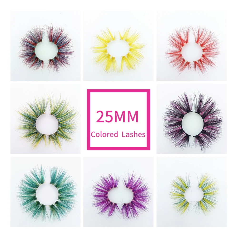 Синие 3D Искусственные цветные ресницы ed натуральные драматические красные