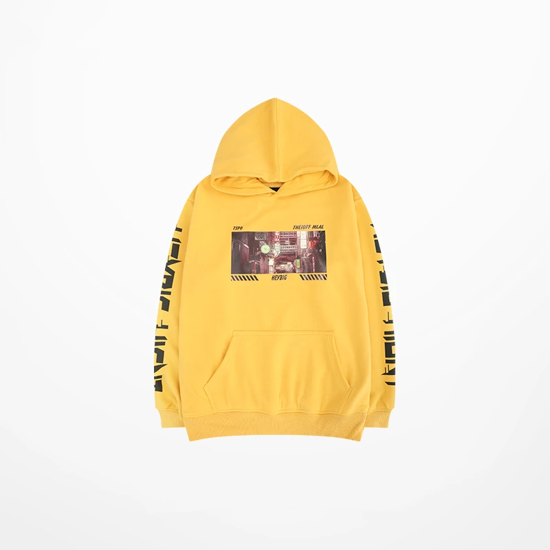 Зимние футболки в стиле хип-хоп свободные черные толстовки с капюшоном мужская