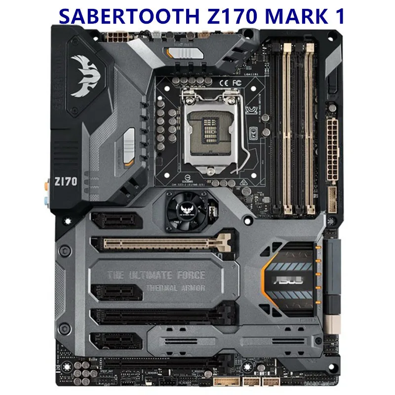 Для aSUS SABERTOOTH Z170 MARK 1 Материнская плата LGA 1151 DDR4 64 Гб Core i7i5i3 процессор PCI-E 3 0 M.2 USB3.1 ATX