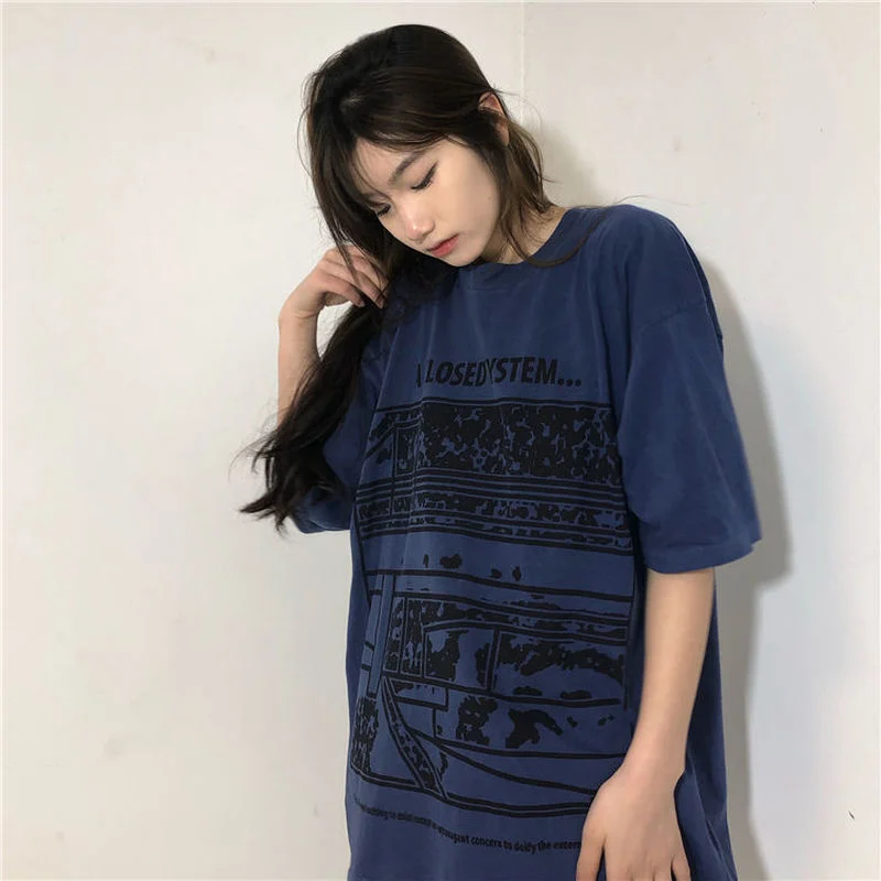 

Japanese Fashion Hip Hop Streetwear T Shirts Pure Cotton Oversized Short Sleeve Summer Tops Vintage Punk Graphic Tee Harajuku