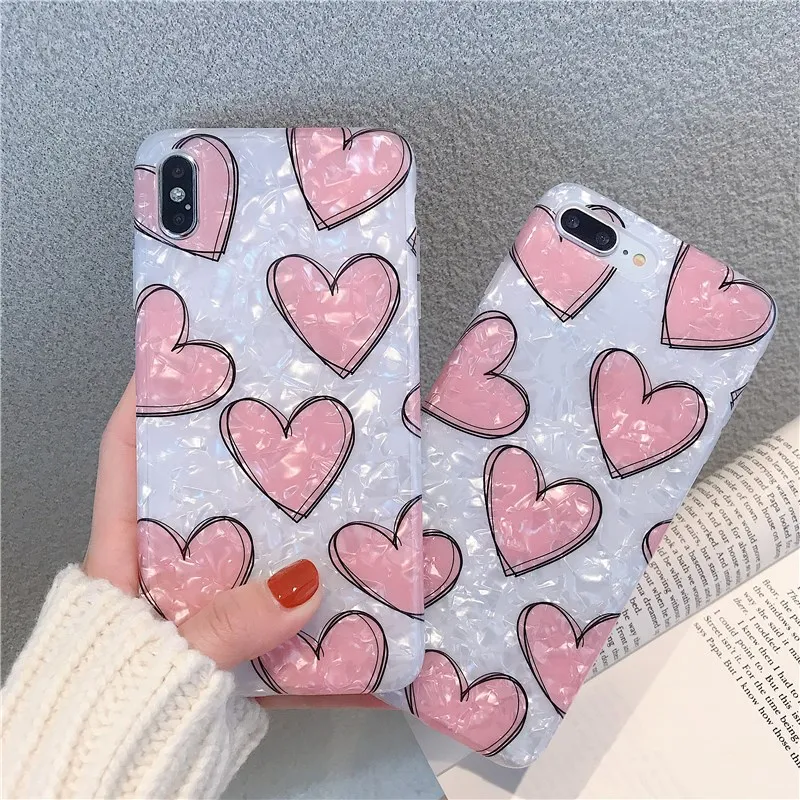 Чехол для телефона Gimfun Love Heart для Iphone Xs Max Xr, блестящий Блестящий ТПУ чехол для Iphone 11 Pro Max 7 8 6s Plus X, чехол