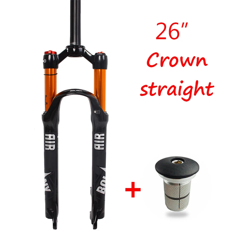 model 1 BOLANY MTB fork 26" 27.5''/29'' Crown Suspension Fork Air Straight/Tapered 1-1/8 Disc Brake Mountain Bike Forks Lightweight - Цвет: model 1