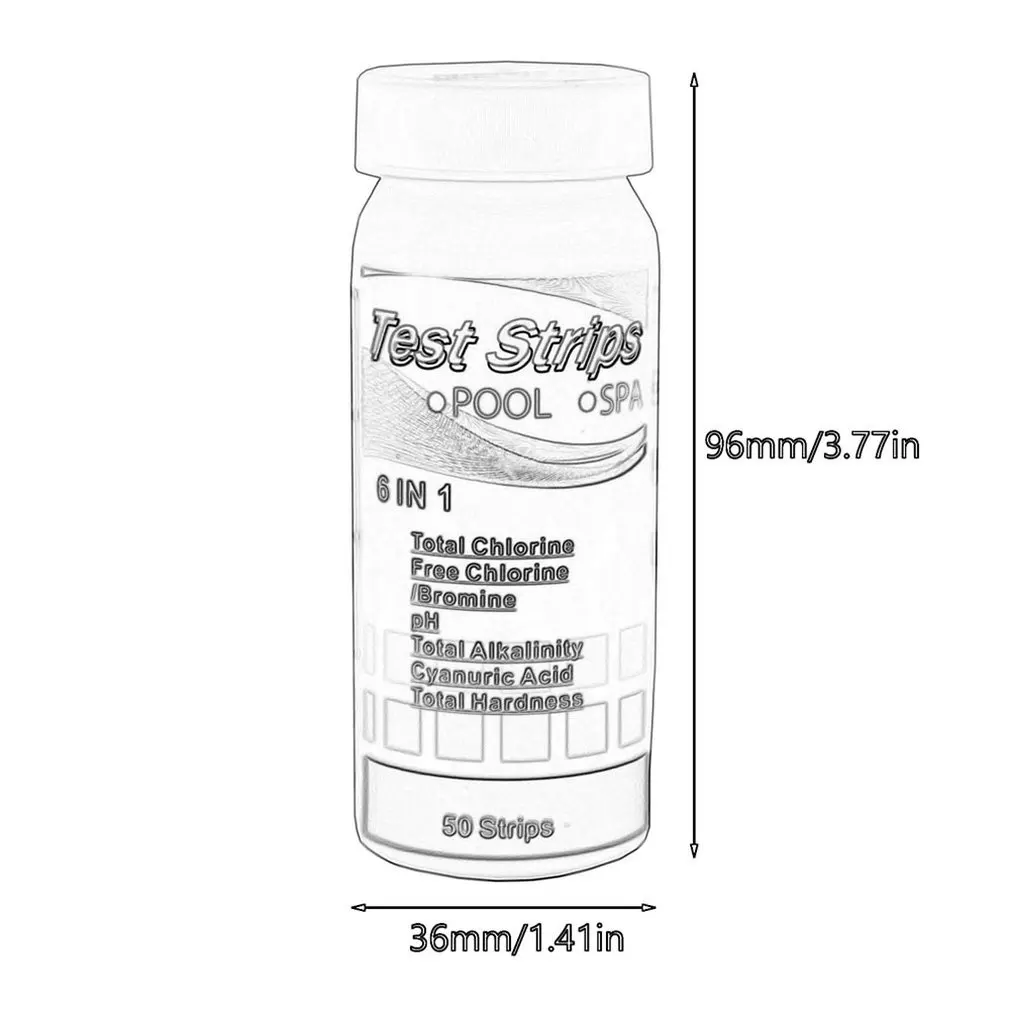

3-In-1 Swimming Pool Hot Spring Water Test Paper Ph Chlorality Bromine Hardness Test Paper Multi-Function Test
