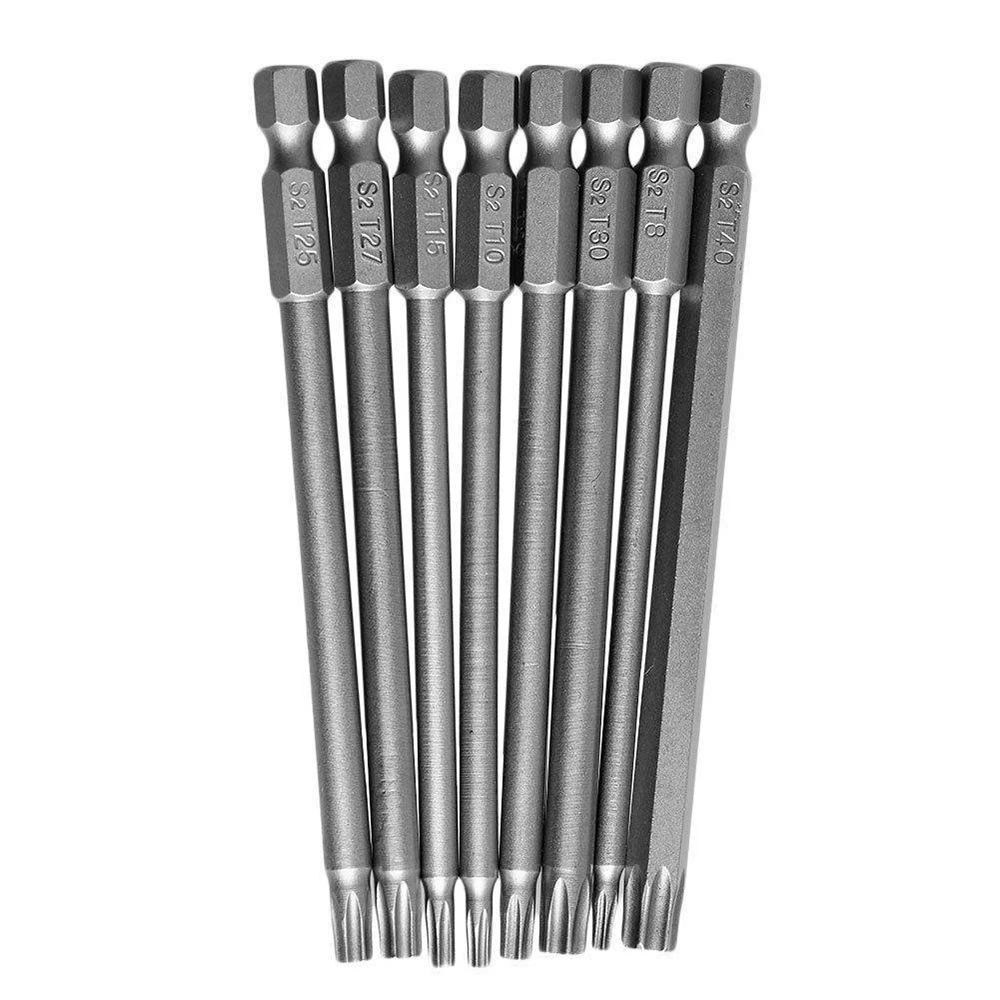 

Drivers Torx Screwdriver Bit Workshop 8pcs Hex Magnetic Head Extra Long
