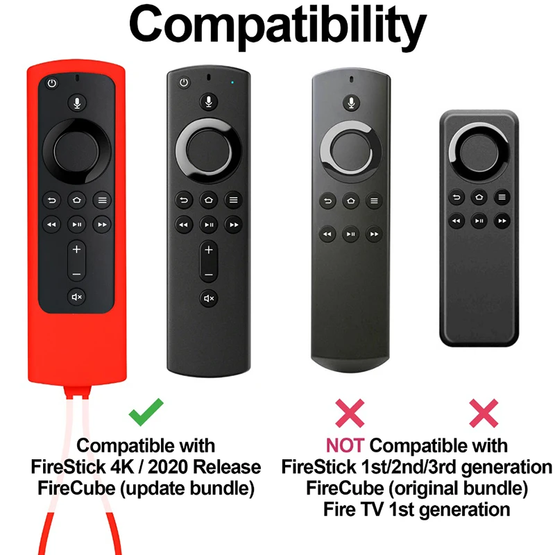 Противоскользящий Ударопрочный силиконовый защитный чехол Firestick для Fire TV Stick 4K 2