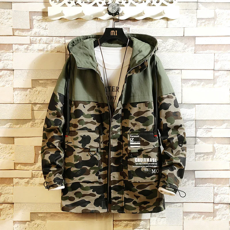 Мужская куртка с камуфляжным принтом FAVOCENT свободная в Корейском стиле 2019|Мужские