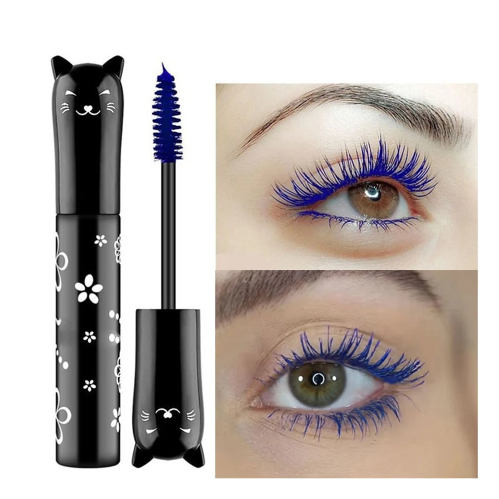 Милая Радужная волокнистая тушь для ресниц с котом красочная Очаровательная