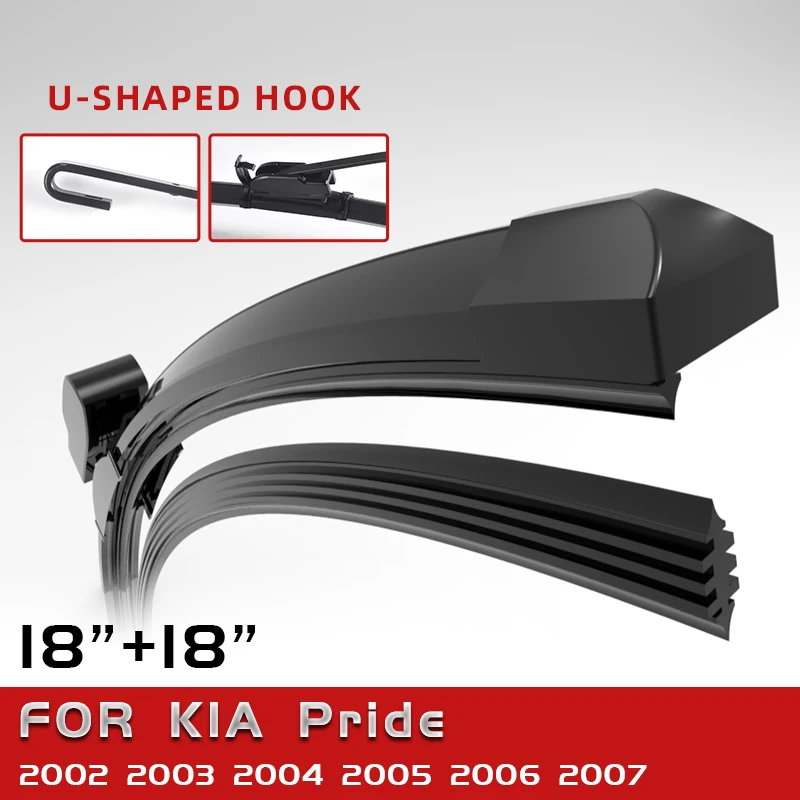 

Двухсторонние резиновые щетки стеклоочистителя CELANOVA для KIA Pride 2002-2007 18 + 18 дюймов