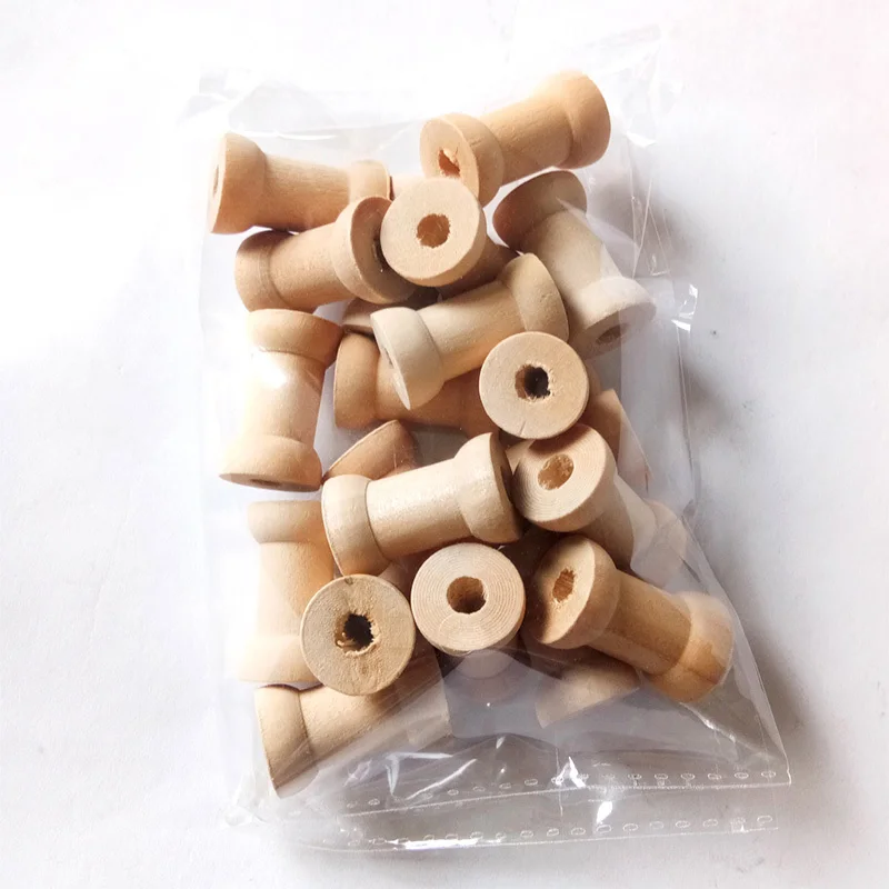 20 шт. катушки для катушек в винтажном стиле Empyty Wooden Reels органайзер шитья лент