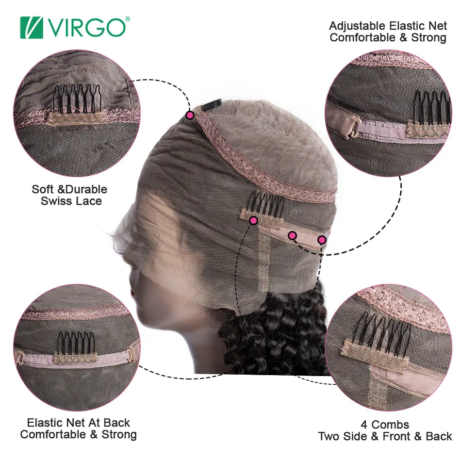 Virgo 13X6 прозрачные кружевные передние человеческие волосы парики 360 al