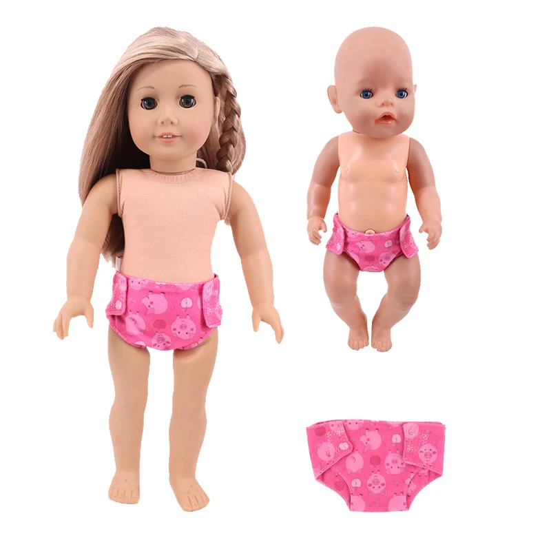 Кукольные подгузники милое нижнее белье с принтом в виде животных и фруктов для