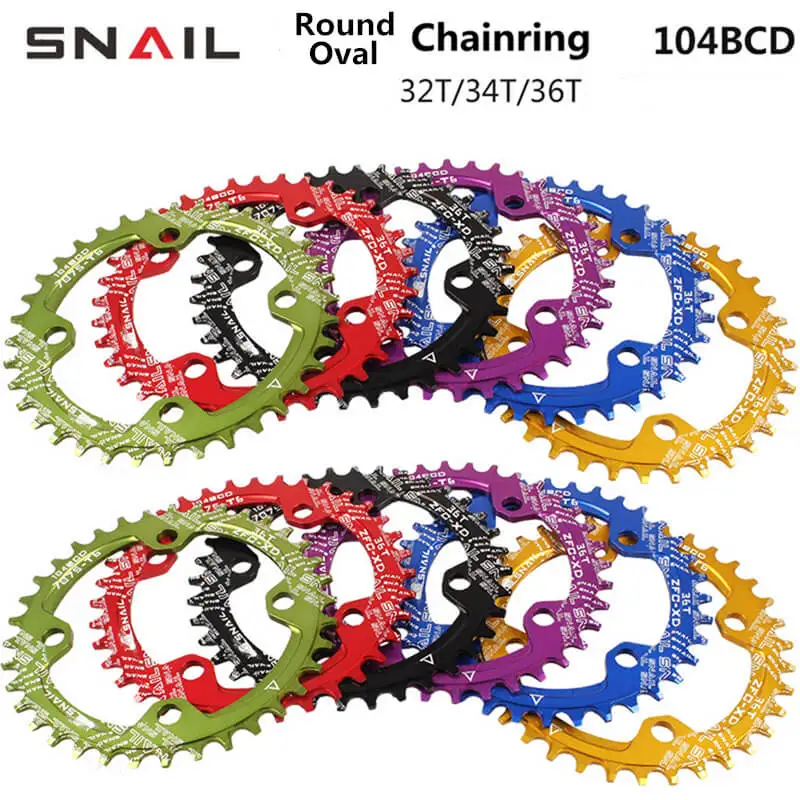 Велосипед Snail MTB 104BCD 32 34 36T узкая широкая звезда круглая овальная зубчатая