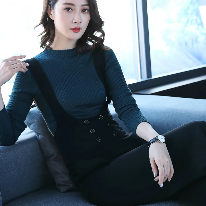 Новинка Осень-зима Офисная женская модель женские брендовые комбинезоны брюки