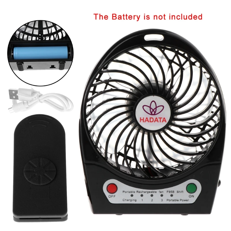 

9W Portable Outdoor LED Light Air Cooler Mini Desk USB Fan Without 18650 Battery