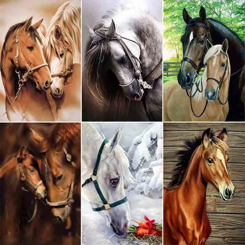 

Алмазная живопись «сделай сам», вышивка с лошадьми, мозаика с собаками, полная распродажа, квадратные картины с животными Стразы