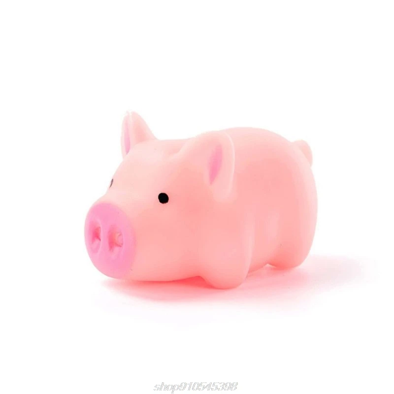

Kawaii Pink Pig Animal Squeeze Toy Baby Bath Toy Bedroom Doorbell Practical Jokes Kids Gift M03 21 Dropshipping
