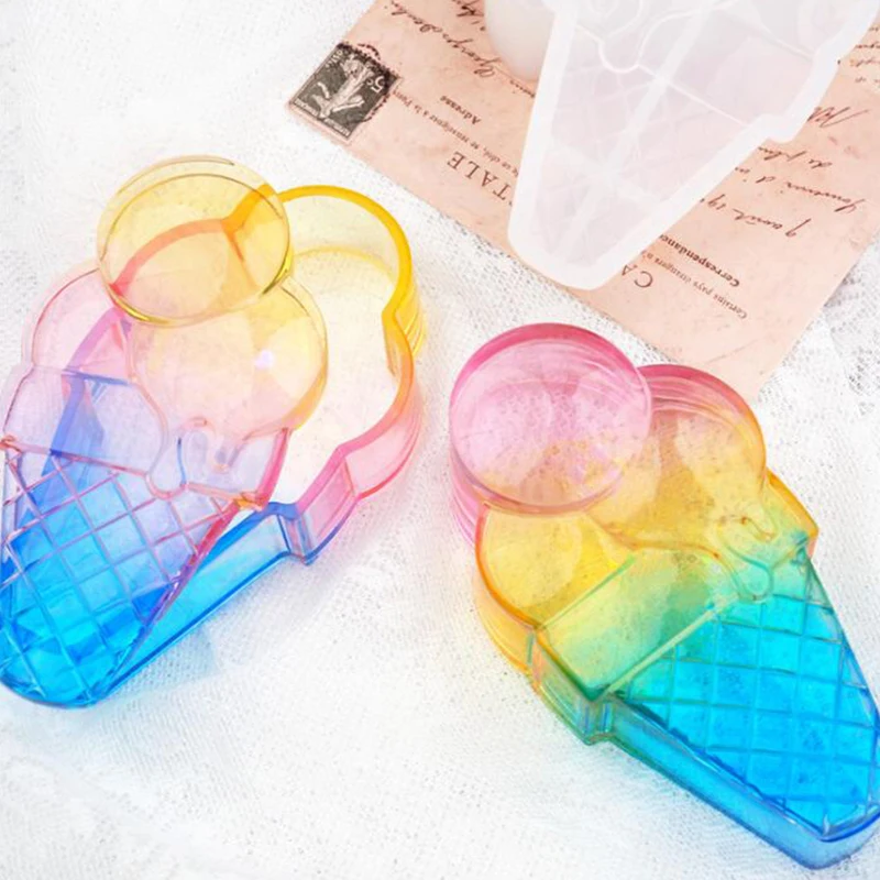 

Прозрачная эпоксидная форма ручной работы для подсветки смолы Mirro мороженое фруктовое мороженое коробка для хранения ювелирных изделий си...