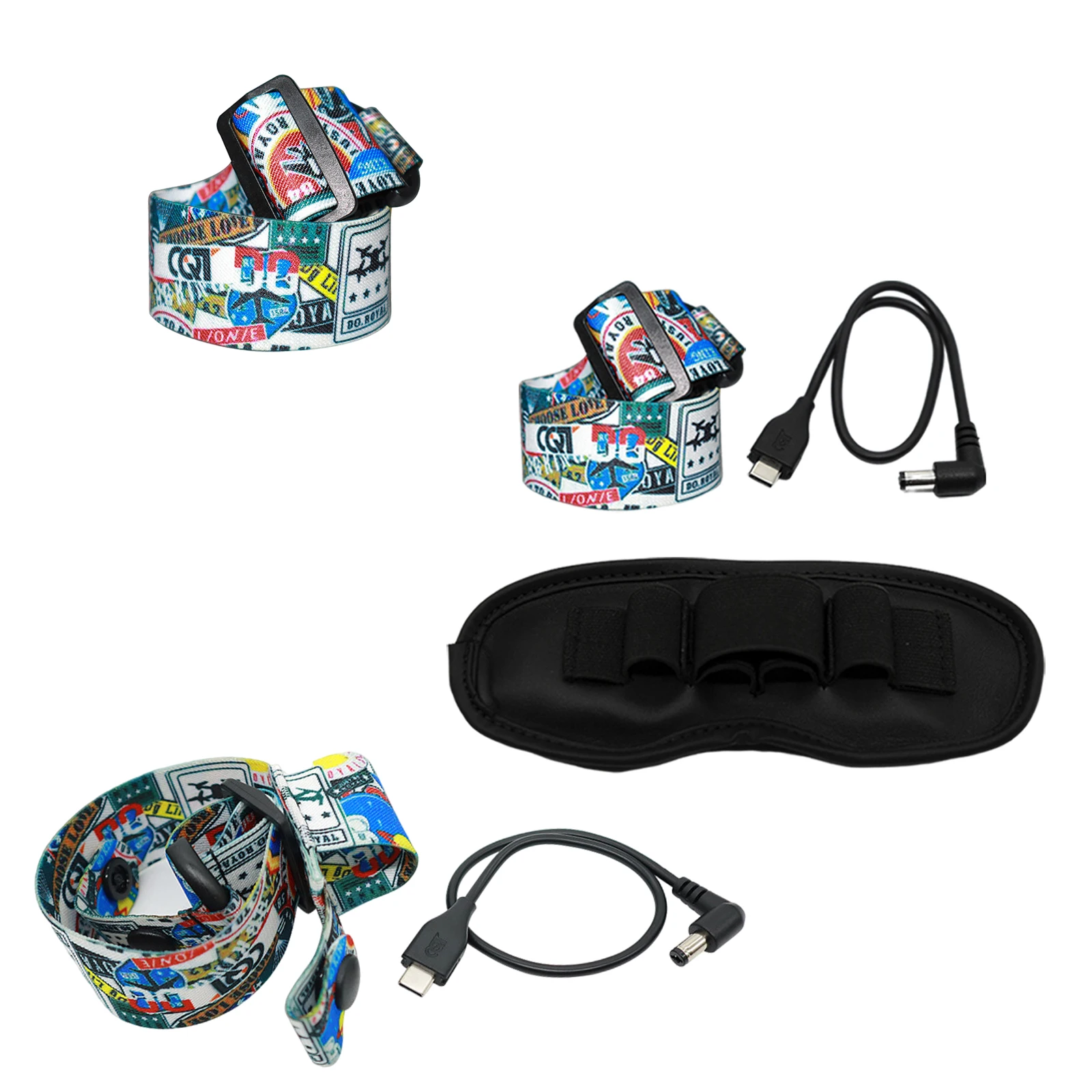 

Head Strap Graffiti Color for DJI Glasses V2 Headband Drone Upgrade Accessories 30cm Charging Cable