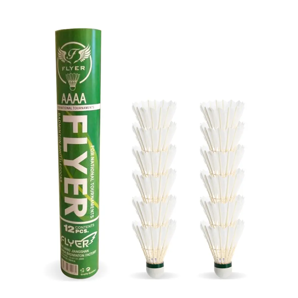 12 шт./компл. из гусиного пера для бадминтона Волан белый помещений и улицы