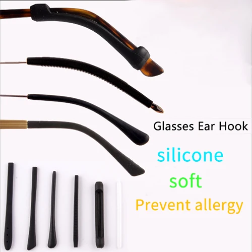 

1Pairs/lot Anti Slip Silicone Glasses Ear Hooks For Kids And Adults Round Grips Eyeglasses Sports Temple Tips Soft Ear Hook