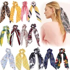 Модные аксессуары для волос, длинный шарф, ленты, резинки для женщин, галстук-бабочка, эластичный держатель для конского хвоста, повязки для волос для девочек, аксессуары для женщин