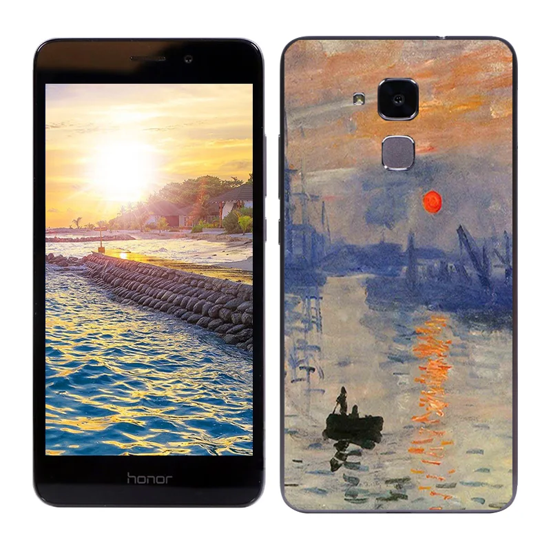 Чехлы для Huawei Honor 5C /Honor 7 Lite мягкий силиконовый чехол накладка с масляной росписью