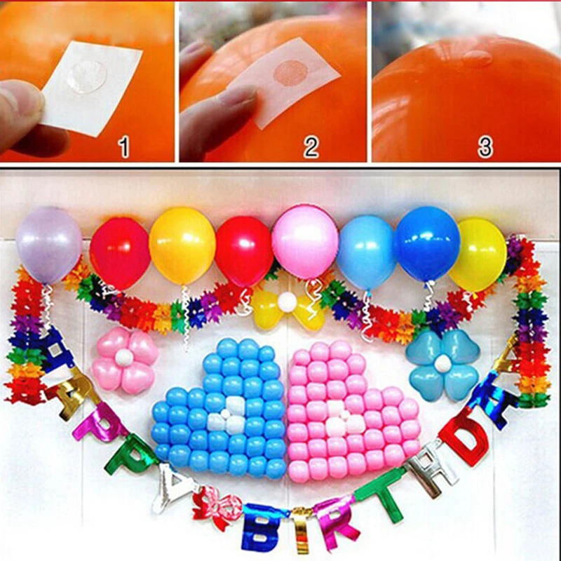 Горячее предложение 2 рулона (100 шт/рулон) клей для воздушных шаров точечная