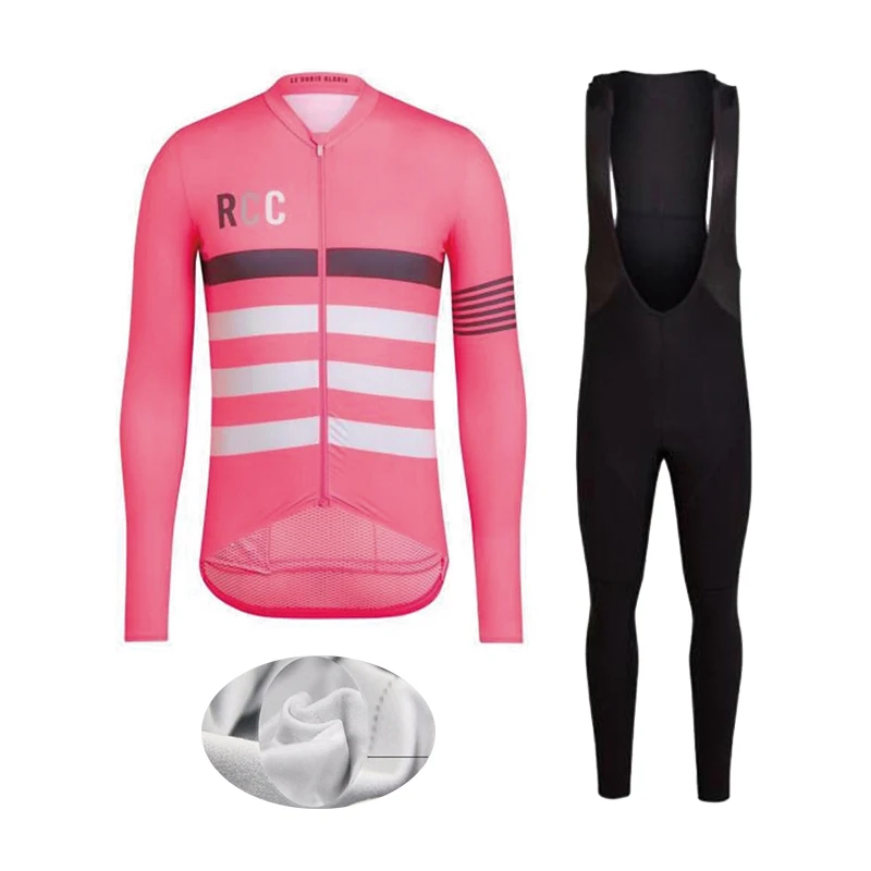 Bib Long suit RCC Pro зимний комплект из термофлиса для велоспорта, велосипедная одежда Maillot Ropa Ciclismo Invierno, одежда для горного велосипеда - Цвет: Bib Long suit