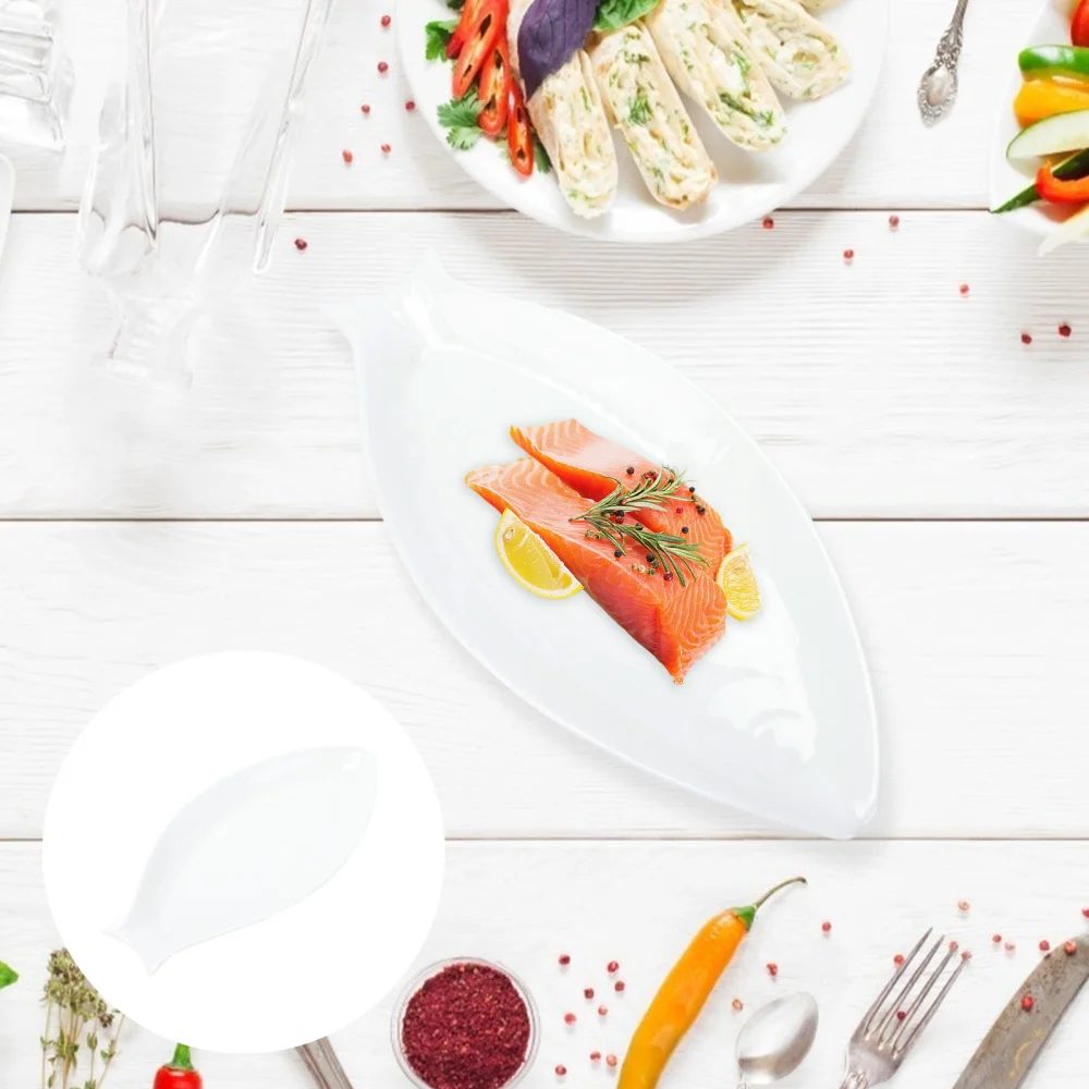 

1 шт. блюдо для рыбы на пару, керамическая тарелка в форме рыбы, блюдо для рыбы для дома, отеля, ресторана