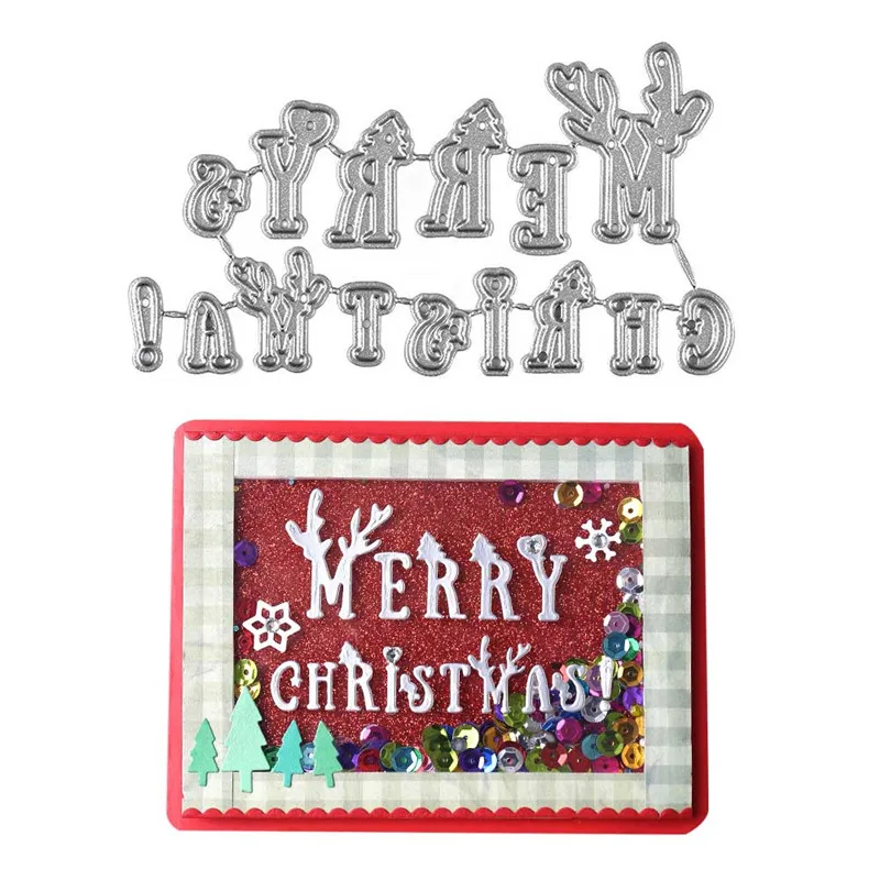 GJCrafts Merry Christmas металлические Вырубные штампы с головой лося новинка 2019
