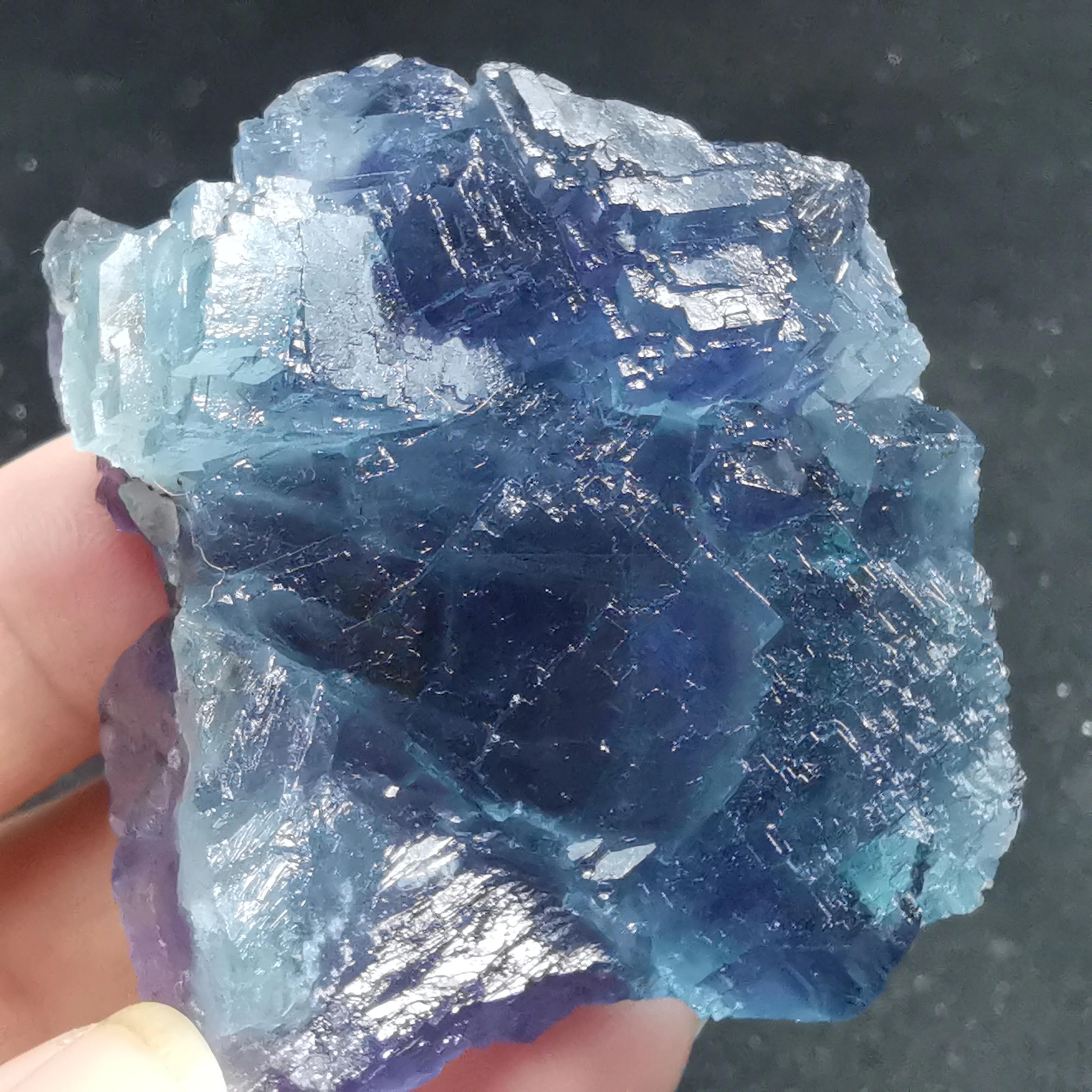 

73.8gNatural rare purple fluorite mineral specimen stone and CRYSTAL HEALING CRYSTAL QUARTZ GEM