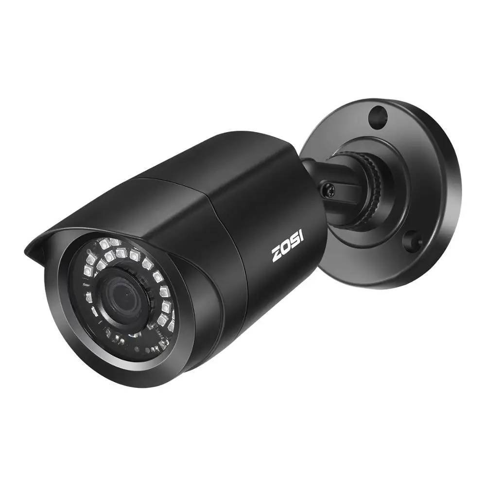 ZOSI 1080P TVI CCTV ночного видения, уличная видеокамера, водонепроницаемая, для наружного видеонаблюдения, камера безопасности для DVR - Цвет: Black
