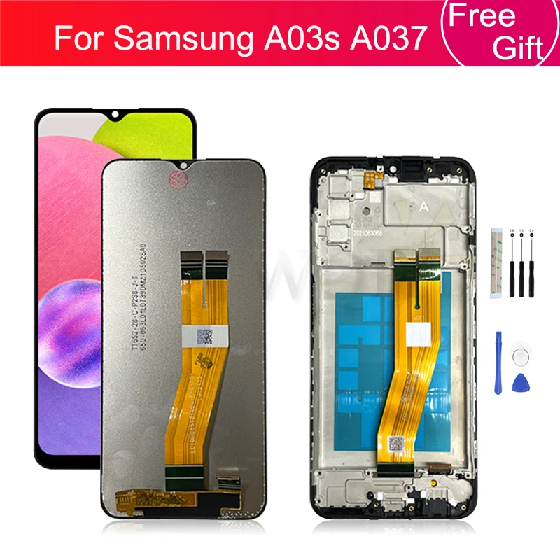 

For Samsung Galaxy A03s LCD A037 Display LCD Touch Screen Digitizer Assembly For Samsung A037M Replacement Repair Parts 6.5"