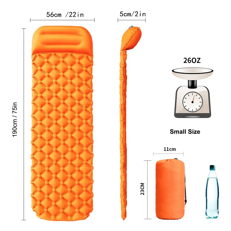 Кемпинг коврик Сверхлегкий надувной отдых на природе и дорожная подушка для