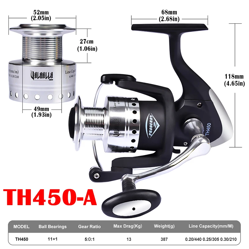 Fishing Reel Drag Spinning with Large Spool 19KG Max Freshwater 11+1BB | Спорт и развлечения
