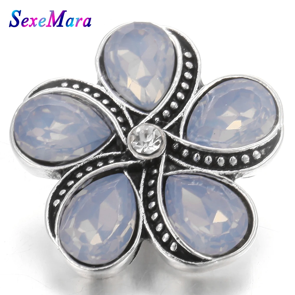 6 шт./лот новинка ювелирное изделие 20 мм металлические цветы кнопки браслет с