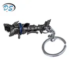 Лидер продаж, ювелирные изделия из игры Лига Легенд, брелок для ключей с оружием Jinx, персонализированные брелки для ключей, брелки для ключей