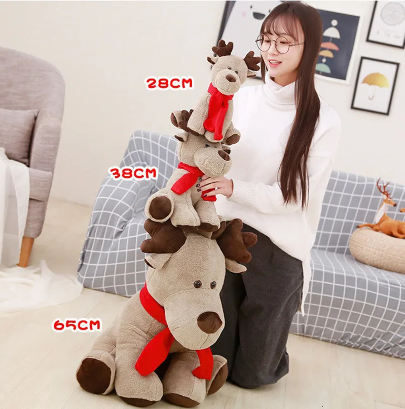

Cute Deer Animal Soft Stuffed Plush Doll Toys For Children Kid Adult Kawaii Elk Christmas Decorations Birthday Gift Brinquedos