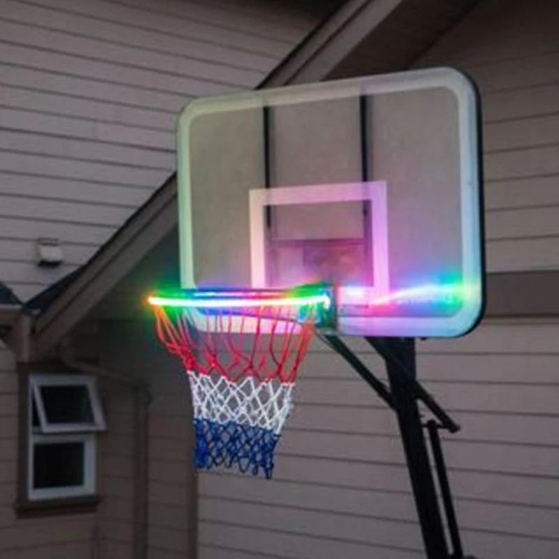 

Обруч со светодиодной подсветкой, баскетбольный обод, ночная стрельба, баскетбольный круг, аксессуары для игр Детские уличные игрушки